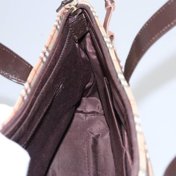 Burberry Nova Check Hand Bag Canvas Black Beige - Picture 11 of 16